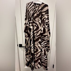 Stylish Silk Animal Print Abaya